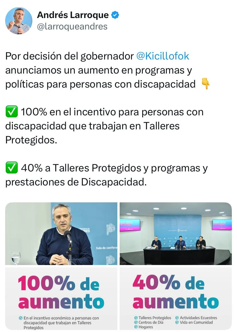 posteo aumento programa