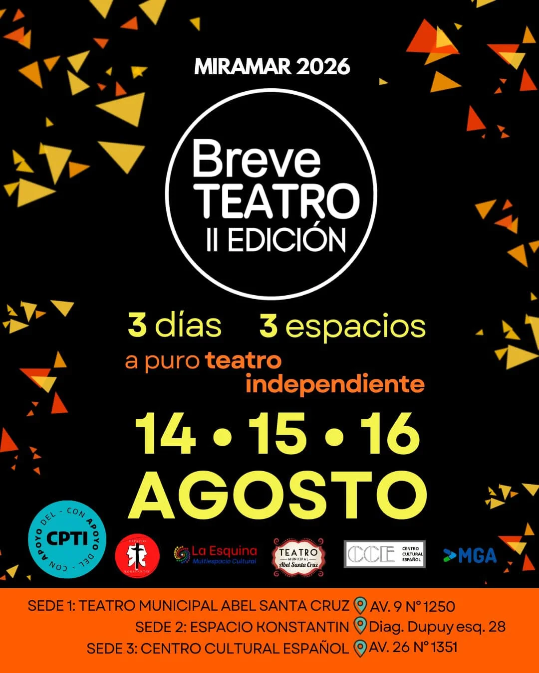 TEATRO MGA - Breve Teatro 14 al 16 Agosto 2026 flyer