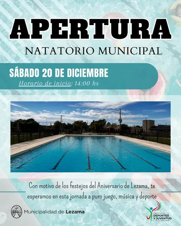 Apertura natatorio municipal Lezama