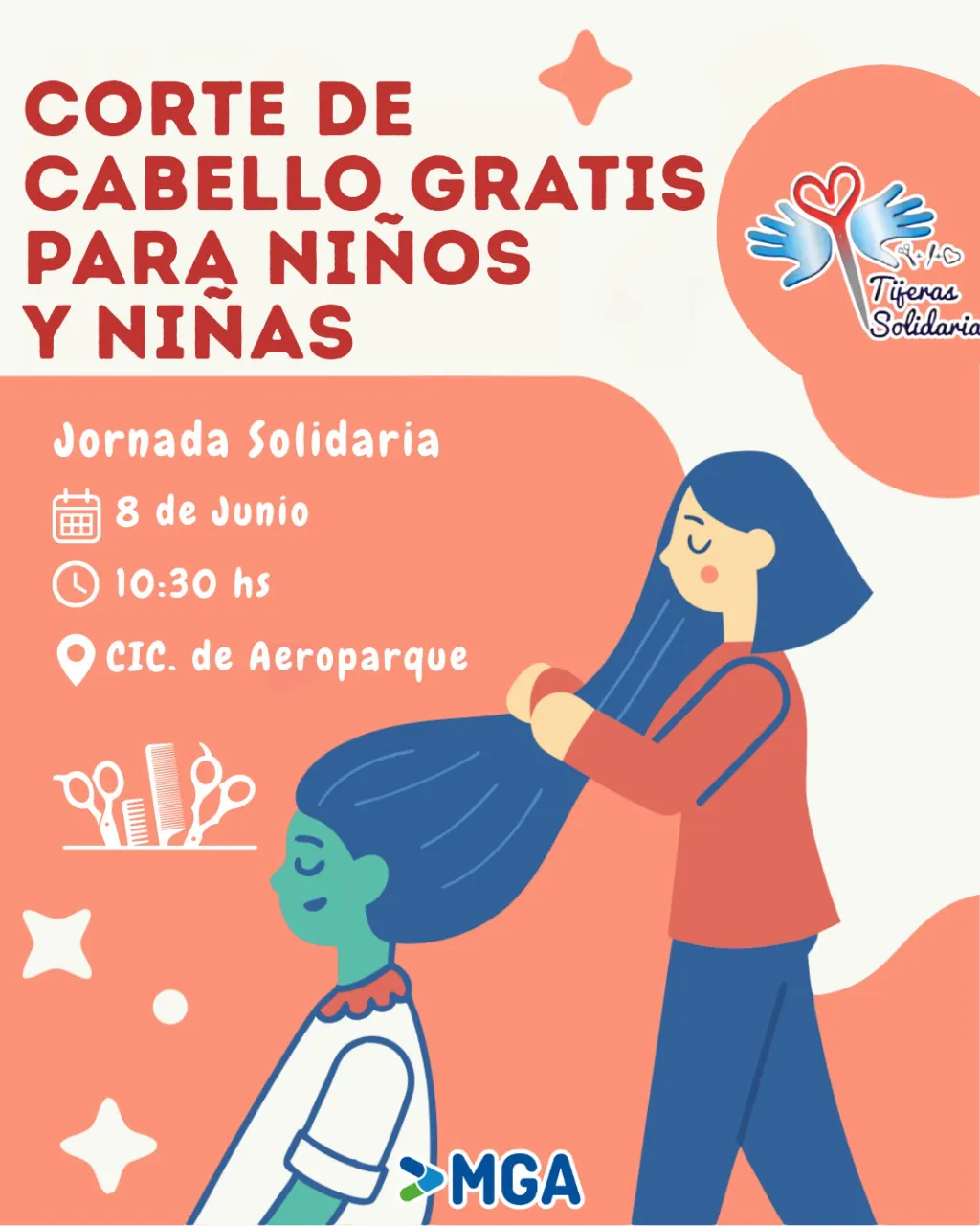 MGA - Corte de Pelo Gratis CIC Aeroparque - 08 Junio 2025