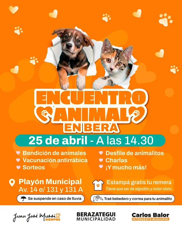 Berazategui se prepara para el Encuentro por el Día del Animal