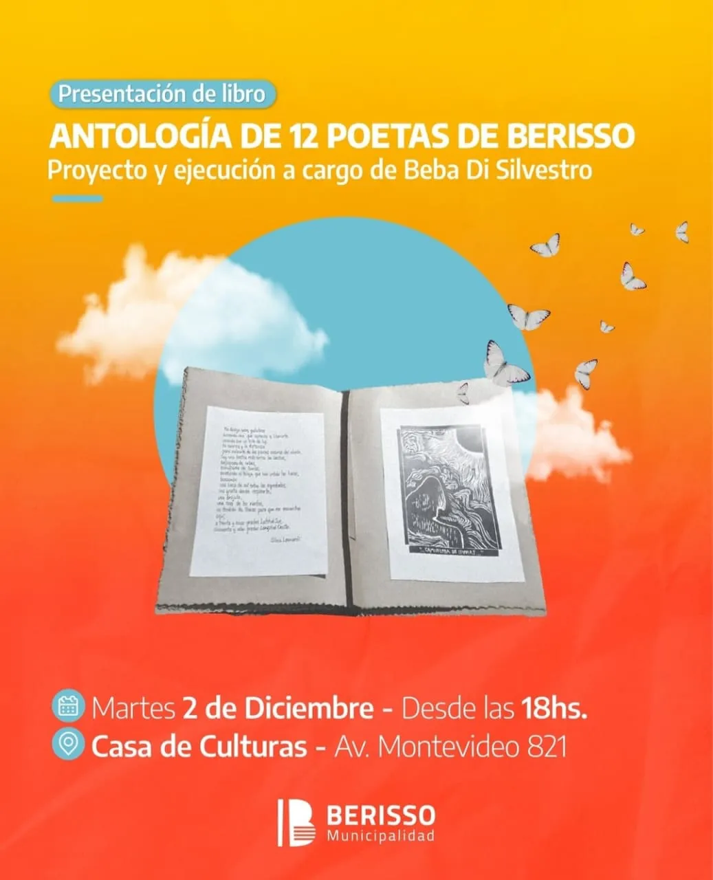 FLYER ANTOLOGIA DE 12 POETAS DE BERISSO