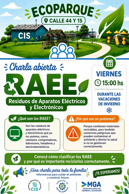 ECO PARQUE - Charla Abierta RAEE - Viernes Vacaciones Invierno 2026