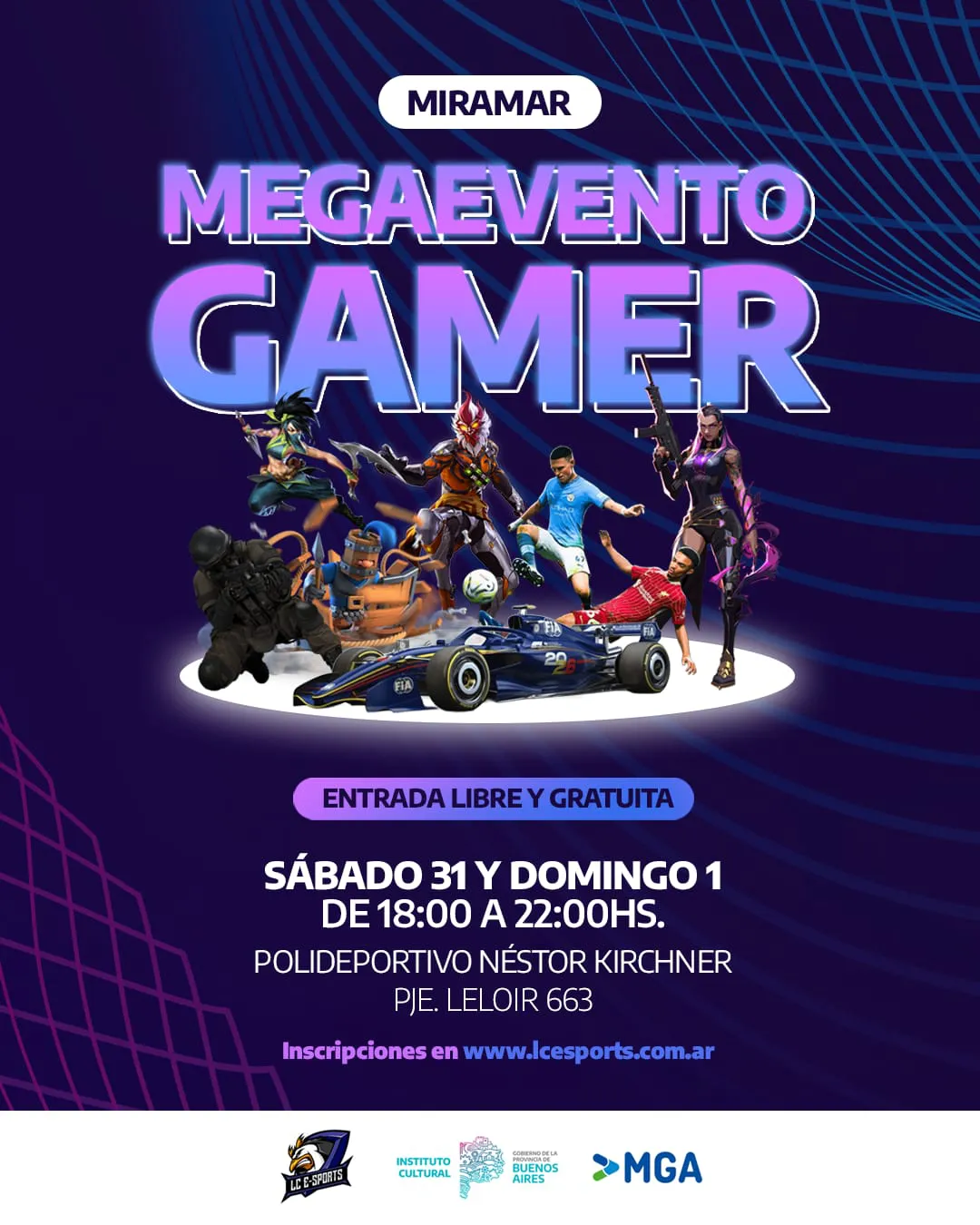 CULTURA MGA - Liga Bonaerense de Videojuegos - 31 Enero 01 Febrero 2026 - Mega Evento Gamer