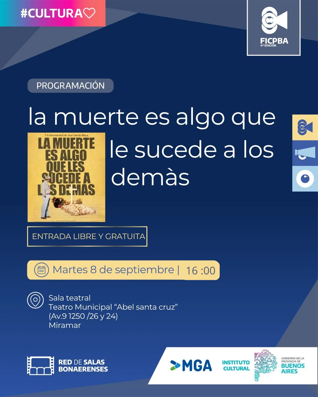 CICLO CINE PBA - La Muerte es algo que le sucede a los demás - Martes 08 Sept 2026