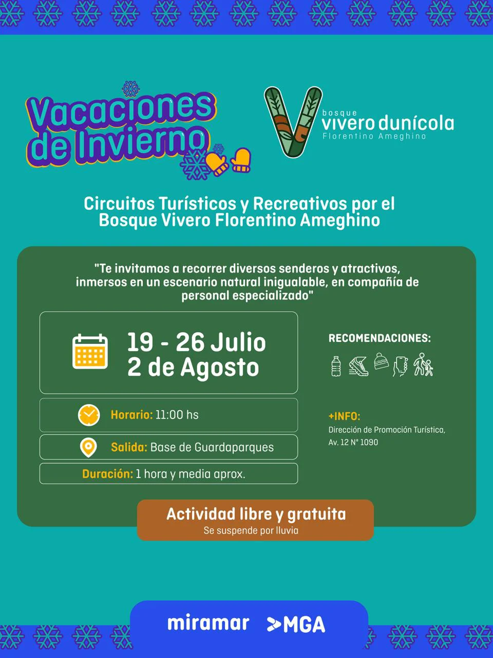 MGA - Actividad Vacaciones Invierno 2026 - Circuito Recreativo Vivero